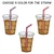 Pink and Purple iced coffee cups showing the straw color choices