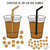 Modern Terrazzo iced coffee with 10 large or 20 small ice cube clings to choose from