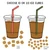 Tropical Botanical iced coffee with 10 large or 20 small ice cube clings to choose from