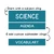 Retro Brights Science subject header cling with Agenda and Vocabulary subheader clings