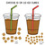 Bright Minds iced coffee with 10 large or 20 small ice cube clings to choose from
