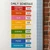 Bright Minds daily schedule clings with times on a classroom whiteboard