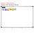 Bright Minds 2D and 3D shapes whiteboard clings shown to scale on a 4x6 foot whiteboard mockup