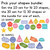 Bright Minds shape clings: the 2D set has 16 shapes and the 3D set has 12 shapes