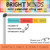 Bright Minds mini calendar whiteboard clings showing weekday, month, date, and year