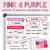 Pink and Purple weather and seasons whiteboard clings