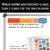 Totally Custom mini calendar whiteboard clings showing weekday, month, date, and year