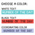 Text color choices: white, black, or a coordinating color