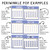 Bright Minds whiteboard cling calendar examples in periwinkle pop, showing fonts, text colors, and number styles
