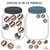 Varsity Stripes marble jar with 10 large or 20 small marble clings to choose from