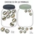 Modern Terrazzo marble jar with 10 large or 20 small marble clings to choose from