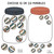 Happy Camper marble jar with 10 large or 20 small marble clings to choose from