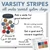 Varsity Stripes All Smiles incentive jar reward system clings with a class goal on a whiteboard