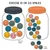 Retro Brights All Smiles incentive jar with 10 large or 20 small smiley face clings to choose from