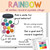 Rainbow All Smiles incentive jar reward system clings with a class goal on a whiteboard