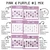 Pink and Purple whiteboard cling calendar examples in pink and purple mix two, showing fonts, text colors, and number styles