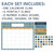 Varsity Stripes calendar set with one calendar cling, 12 month clings, and 31 number clings