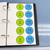 Blue and Green Parts of Speech whiteboard clings stored on a Binder Ready sheet in a three-ring binder