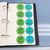 Blue and Green Parts of Speech whiteboard clings stored on a Binder Ready sheet in a three-ring binder
