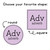 Parts of speech clings in round or square shapes