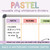 Pastel reusable whiteboard cling dividers sectioning a whiteboard with subject clings