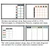 Four whiteboard layouts built with Tropical Botanical cling dividers, subject clings, and days of the week clings