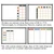 Four whiteboard layouts built with Happy Camper cling dividers, subject clings, and days of the week clings