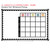 Pastel Weekly Focus Monday through Friday whiteboard clings shown to scale on a 4x6 foot whiteboard mockup