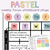 pastel whiteboard agenda display