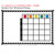 Rainbow Weekly Focus Monday through Friday whiteboard clings shown to scale on a 4x6 foot whiteboard mockup