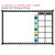 Blue and Green Weekly Focus Monday through Friday whiteboard clings shown to scale on a 4x6 foot whiteboard mockup