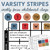 Varsity Stripes Weekly Focus Monday through Friday whiteboard clings
