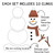 What's in the Earth Tones Build-a-Snowman set: 20 clings, including the hat, scarf, and goal base