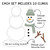 What's in the Modern Terrazzo Build-a-Snowman set: 20 clings, including the hat, scarf, and goal base