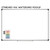 Reimagines Ready days of the week whiteboard clings and arrows shown to scale on a 4x6 foot whiteboard mockup