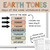 Earth Tones days of the week whiteboard clings and arrows