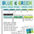 Blue and Green place value label clings on a whiteboard