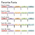 Pastel place value label clings font and text color examples