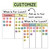 Pastel What's for Lunch? cling with up to four lunch choices and numbered student clings