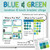 blue and green classroom lunch and location tracker