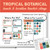 Tropical Botanical location and lunch tracker whiteboard clings