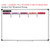 Pink and Purple place value label clings shown to scale on a 4x6 foot whiteboard mockup
