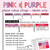 Pink and Purple place value label clings on a whiteboard
