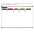 Varsity Stripes place value label clings shown to scale on a 4x6 foot whiteboard mockup