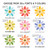 Bright Minds flower goal trackers showing the petal color and font choices