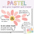 Pastel Let's Grow Together flower goal tracker clings with a class goal on a whiteboard