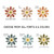 Earth Tones flower goal trackers showing the petal color and font choices