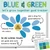 Blue and Green Let's Grow Together flower goal tracker clings with a class goal on a whiteboard