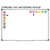 Pastel visual signal voice level whiteboard clings shown to scale on a 4x6 foot whiteboard mockup