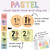 Pastel visual signal voice level whiteboard clings